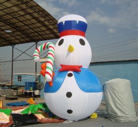 C1-167 Christmas Inflatables Snowman With Candy Cane