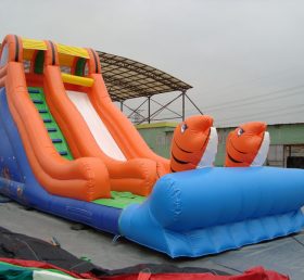 T8-214 Giant Cartoon Inflatable Dry Slide For Outdoor Used