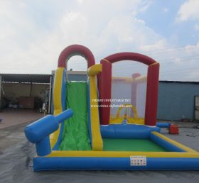 T5-689 Commercial Inflatable Water Pool Slide Bouncy Combo