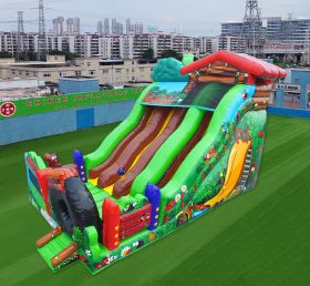 IS3-008 Inflatable Slides Backyard Three Lane Slide