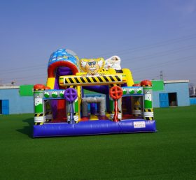 T8-3804B Doctor Of Science Bouncy Castle Inflatable Slide Combo For Kids Fun