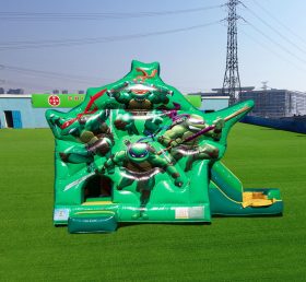 T2-4086 Teenage Mutant Ninja Turtles Dual Slide Combo Jumping Castle