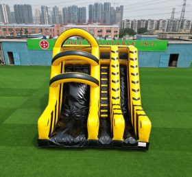 T8-4050 10Ft Platform Black & Yellow Base Jump With Drop Slide