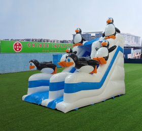 T8-4042 15Ft Platform Christmas Slide (Penguin)