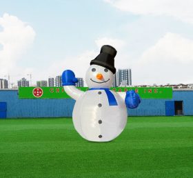 C1-286 4M Height Inflatable Snowman With Blue Scarf