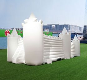 T2-3551B White Wedding Bouncy Castle