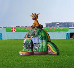 T2-4848 Jungle Giraffe Disco Bouncy Castle