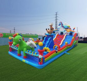 T6-1161 Unicorn inflatable slide combination amusement