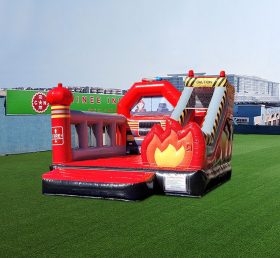 T2-7005 Bouncy Castle Fire Truck with Slide