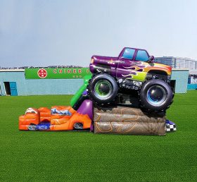 T2-7055 Monster Truck Bounce House and Slide Combo